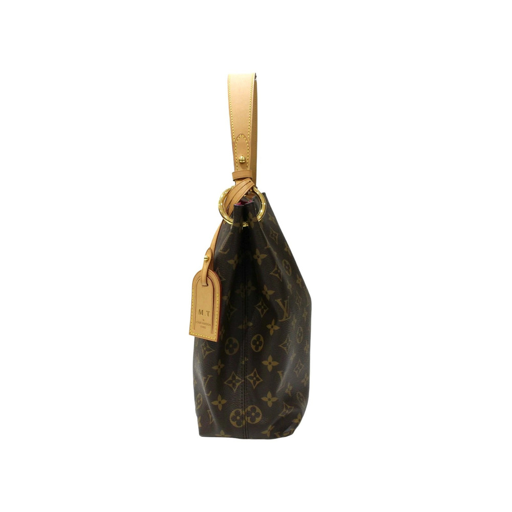 LOUIS VUITTON Graceful Monogram Brown Pink Hobo Bag - Picture 3 of 9